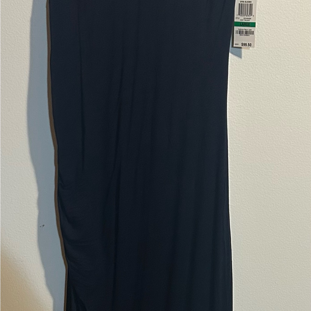 Inc International Concepts Navy Blue Maxi Dress With Fringe Bottom